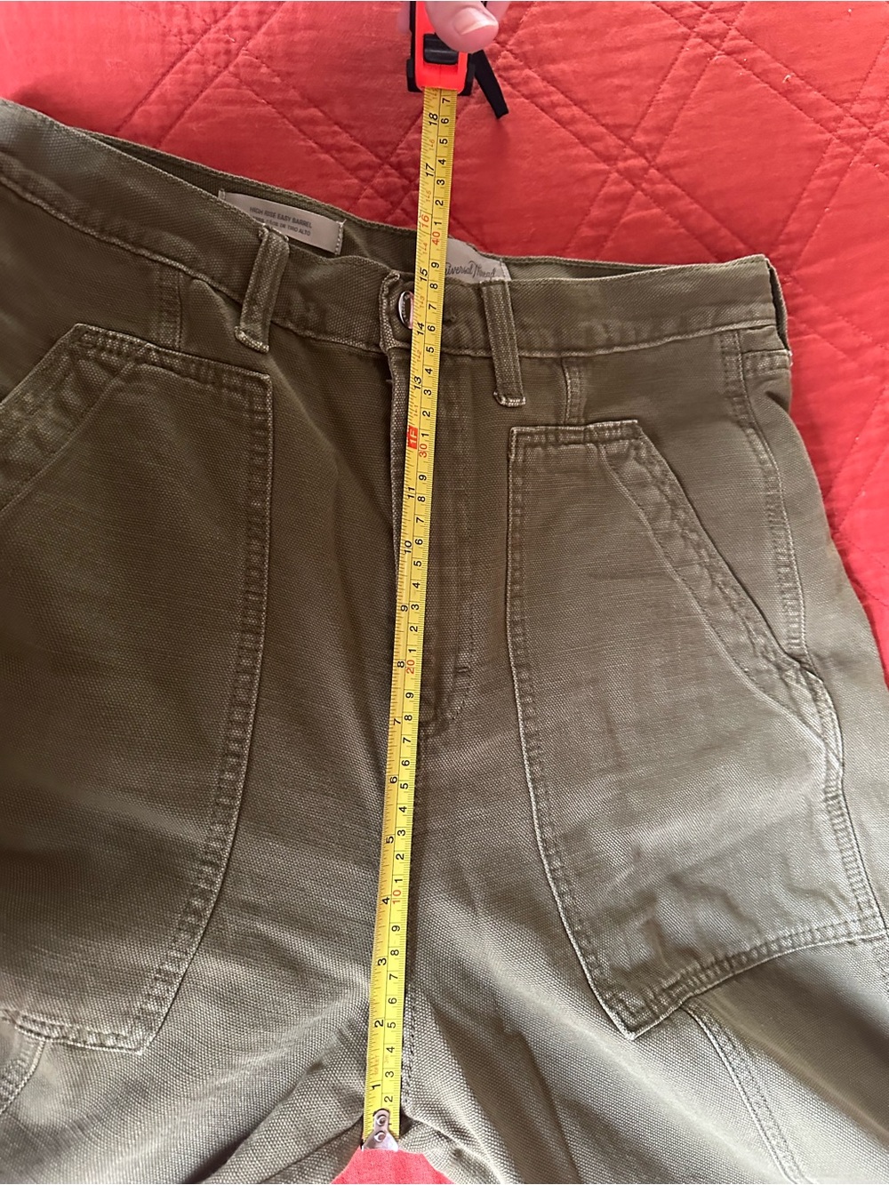 Universal Thread Olive Green Utility High-Waist Barrel Pants - Picture 6 of 12